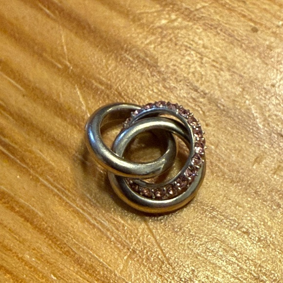 Chamilia sterling silver and pink crystal charm, pre-owned, condition 10/10 - Picture 2 of 3